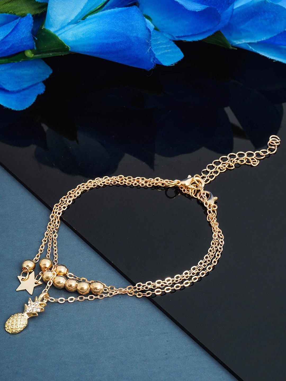 Emmie Women Gold-Toned Charm Bracelet Price in India