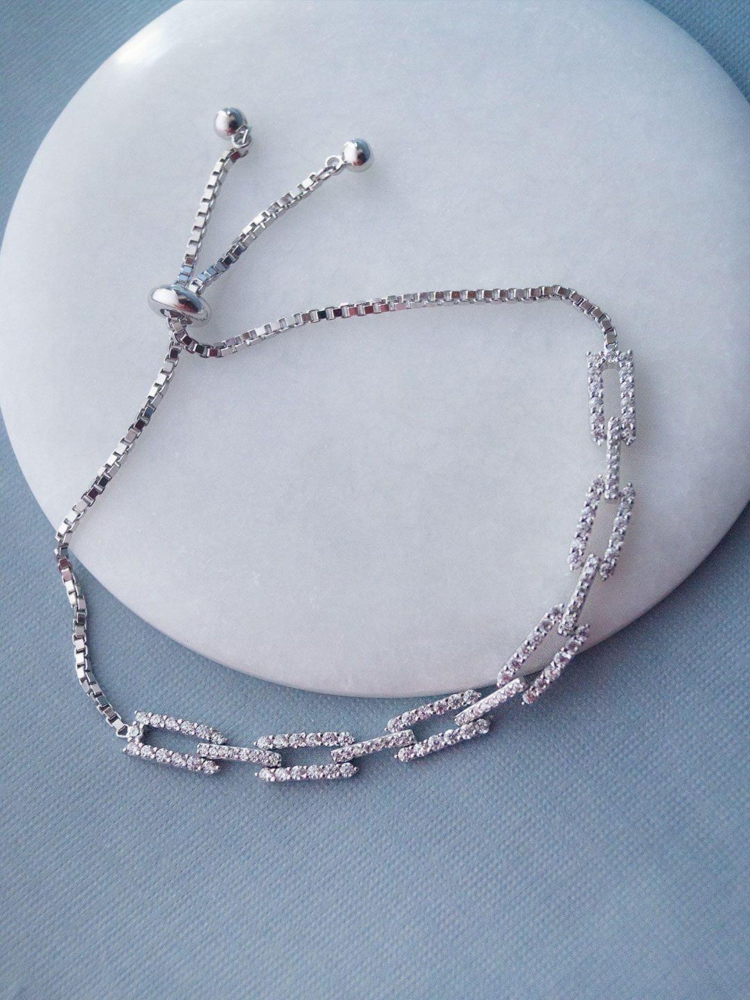 MANNASH Women Silver Bracelet Price in India