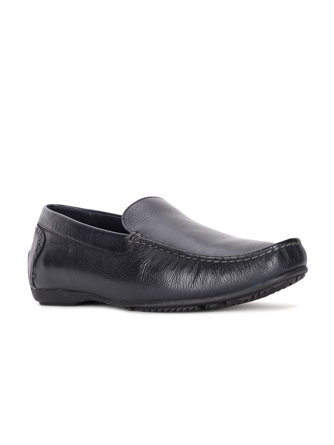 Hush Puppies Men Navy Blue Leather Loafers
