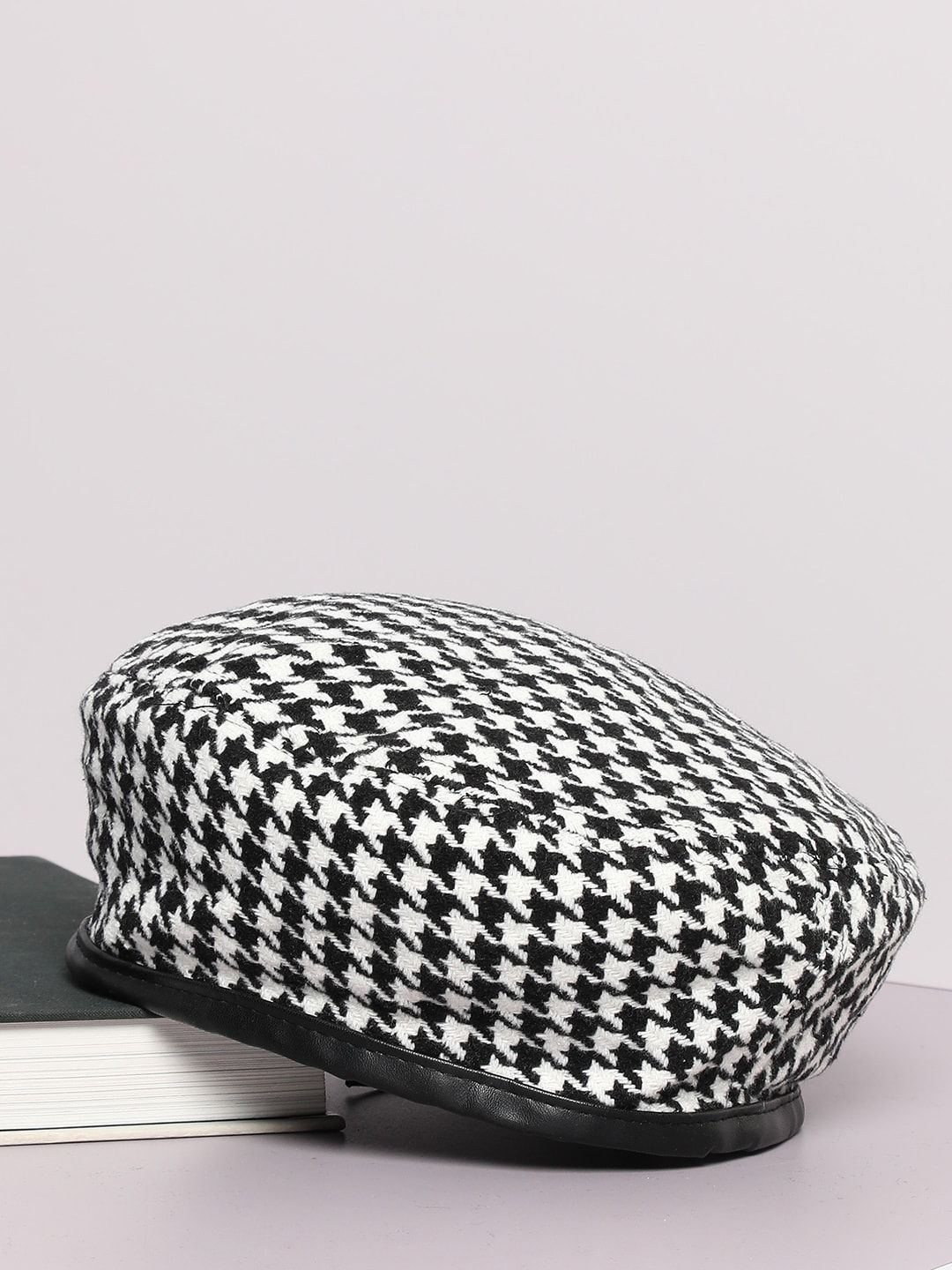 HAUTE SAUCE by Campus Sutra Women Black & white Checked Beret Hat Price in India