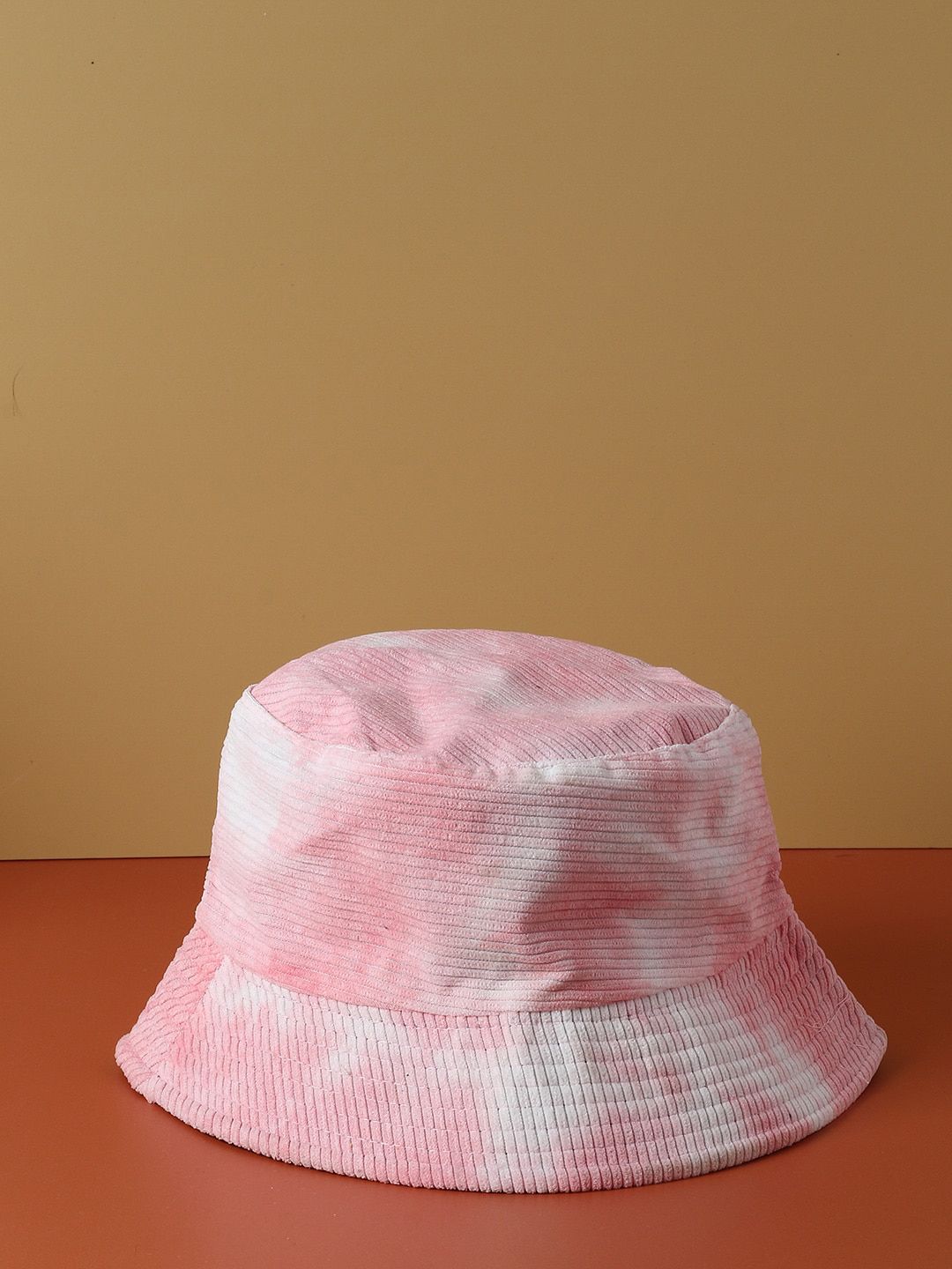 HAUTE SAUCE by  Campus Sutra Women Pink & White Tie-Dye Bucket Hat Price in India