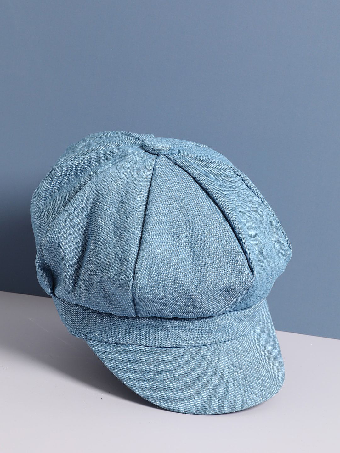HAUTE SAUCE by Campus Sutra Women Blue Solid Corduroy Vintage Bakerboy Hat Price in India