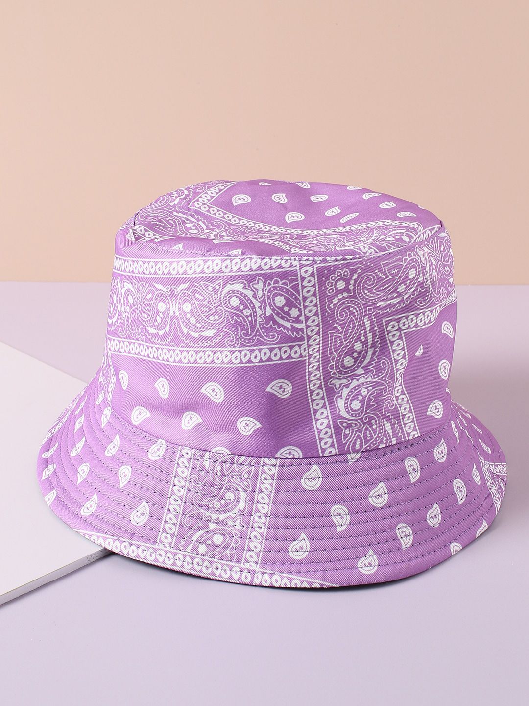 HAUTE SAUCE by  Campus Sutra Women Purple Printed Vintage Bucket Hat Price in India