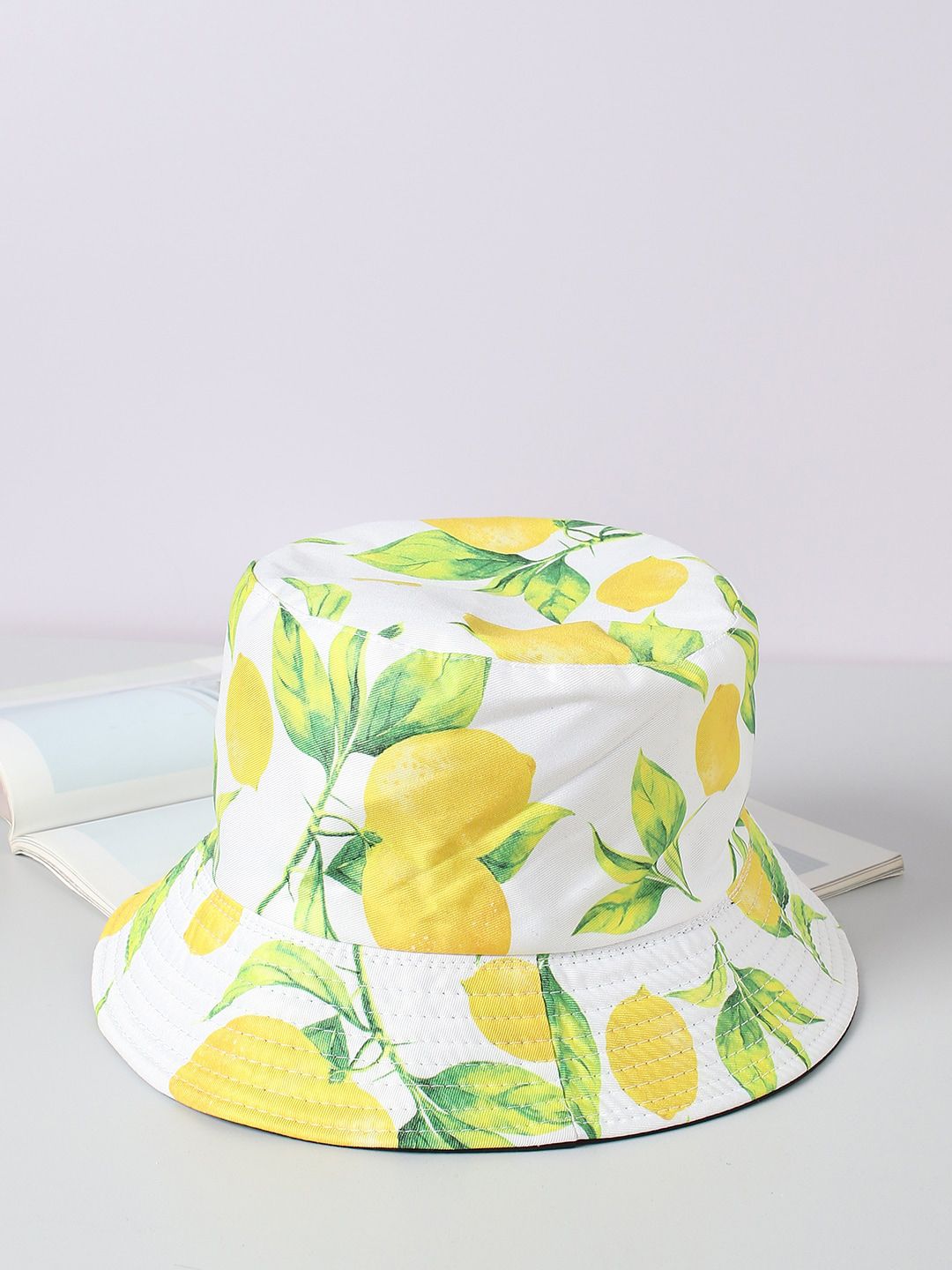 HAUTE SAUCE by  Campus Sutra Green & Yellow Floral Printed Bucket Hat Price in India