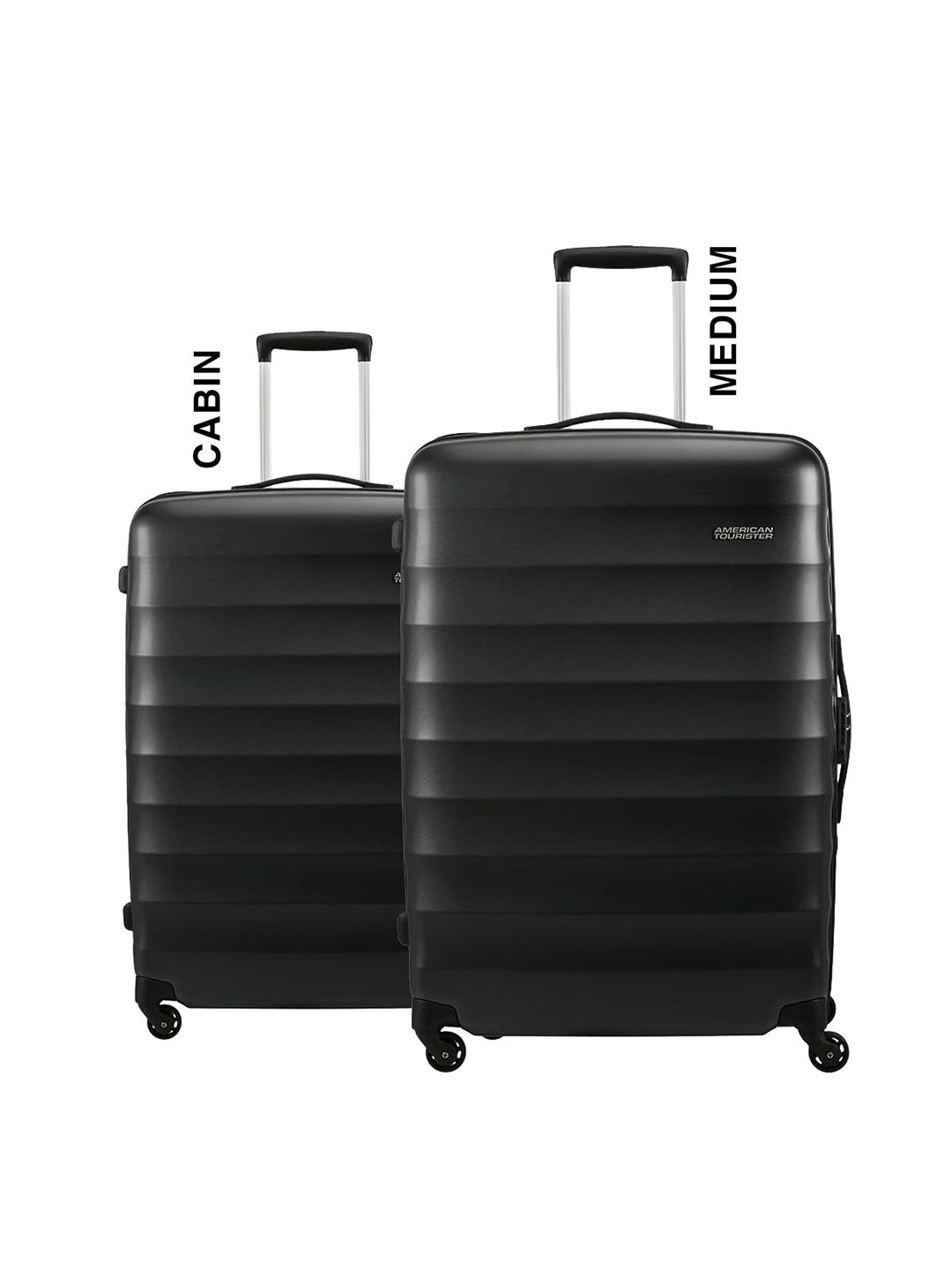 Buy AMERICAN TOURISTER Barcelona Set of 2 Black Solid Hard-Sided