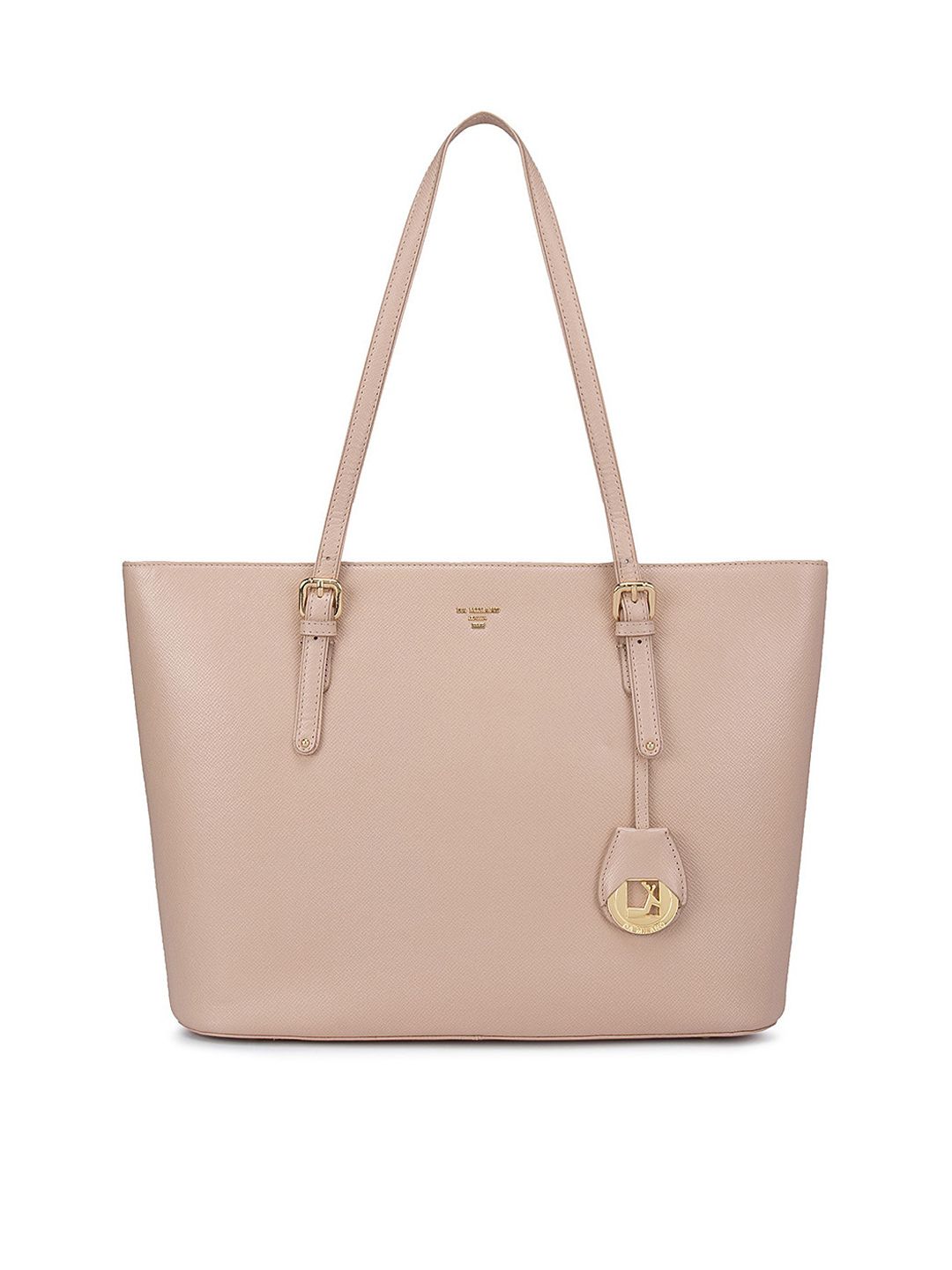 Da Milano Women's  Pink Leather Structured Shoulder Bag Price in India