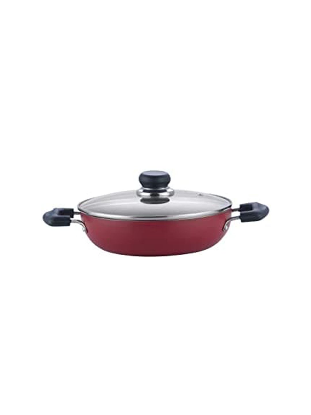 Vinod Red & Black Solid Aluminum Cookware 2.8 Ltr Price in India