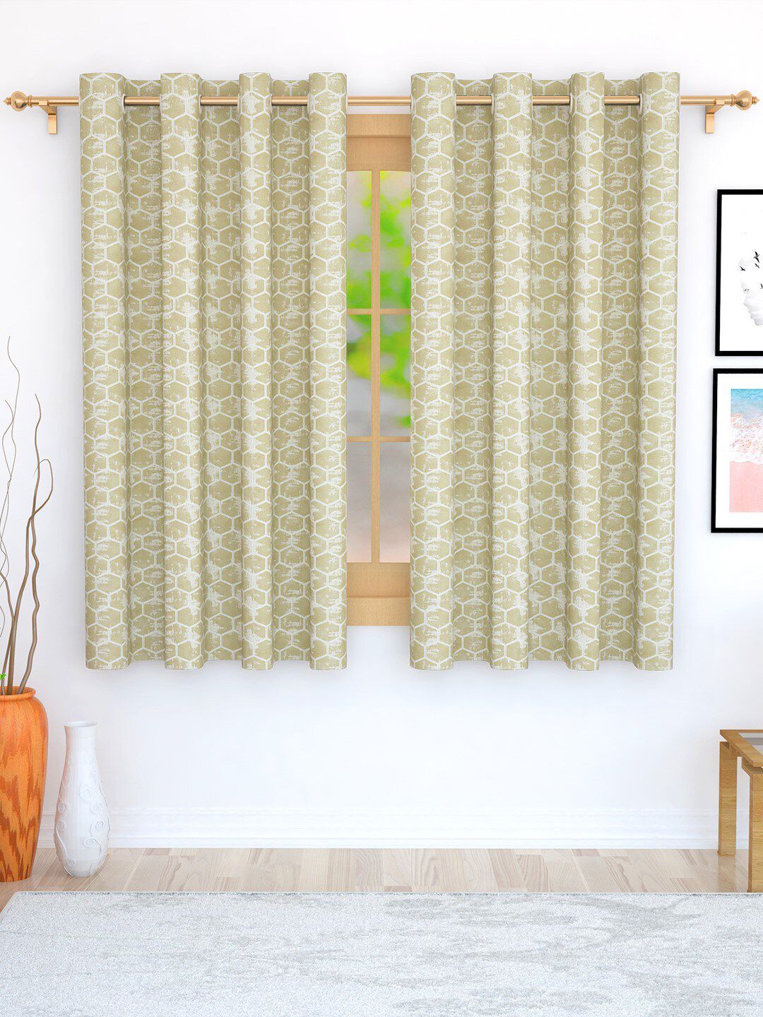 Story@home Story@Home Jacquard 400 GSM 5 feet1 U Window Curtain