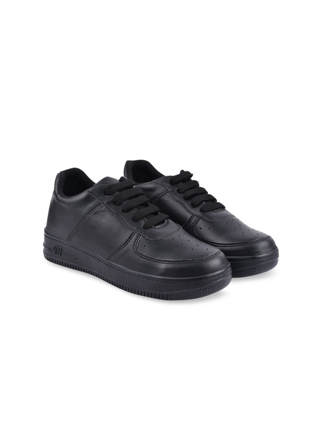 Shoetopia Women Black Perforations Sneakers Price in India