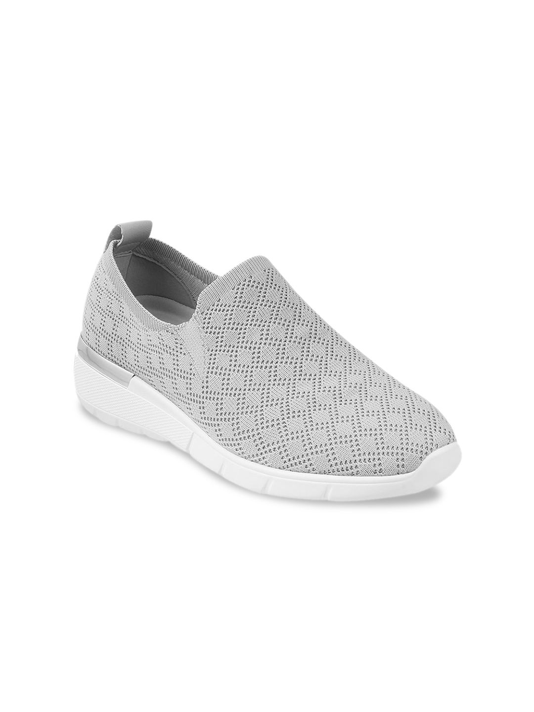 ACTIV Women Grey Woven Design Slip-On Sneakers Price in India