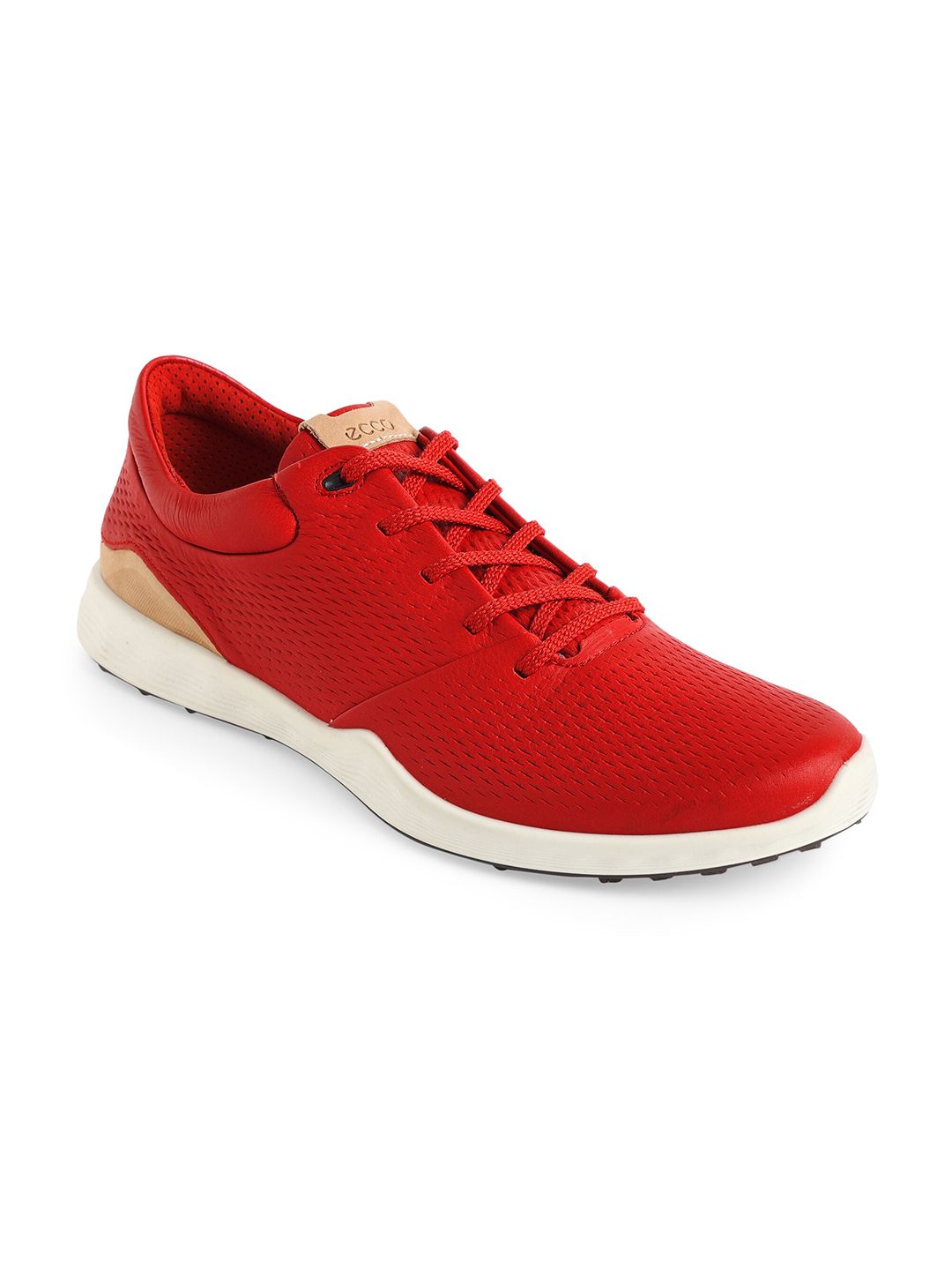 ECCO Women Red Leather Golf Non-Marking Shoes Price in India