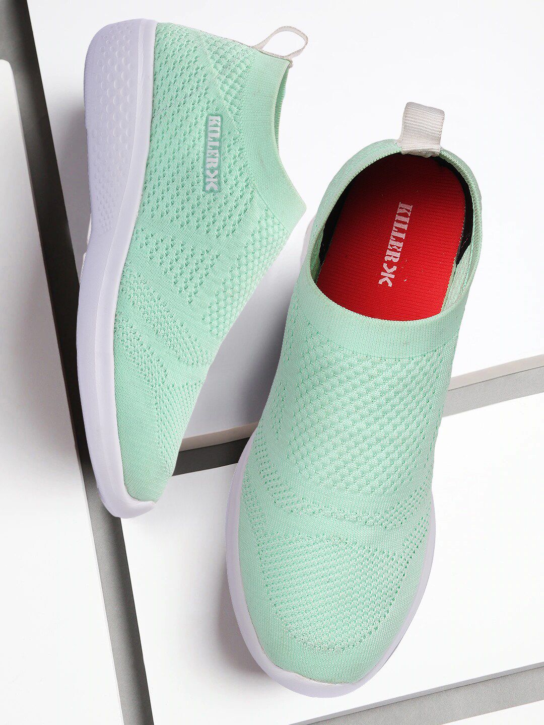 Killer Women Turquoise Blue Slip-On Sneakers Price in India