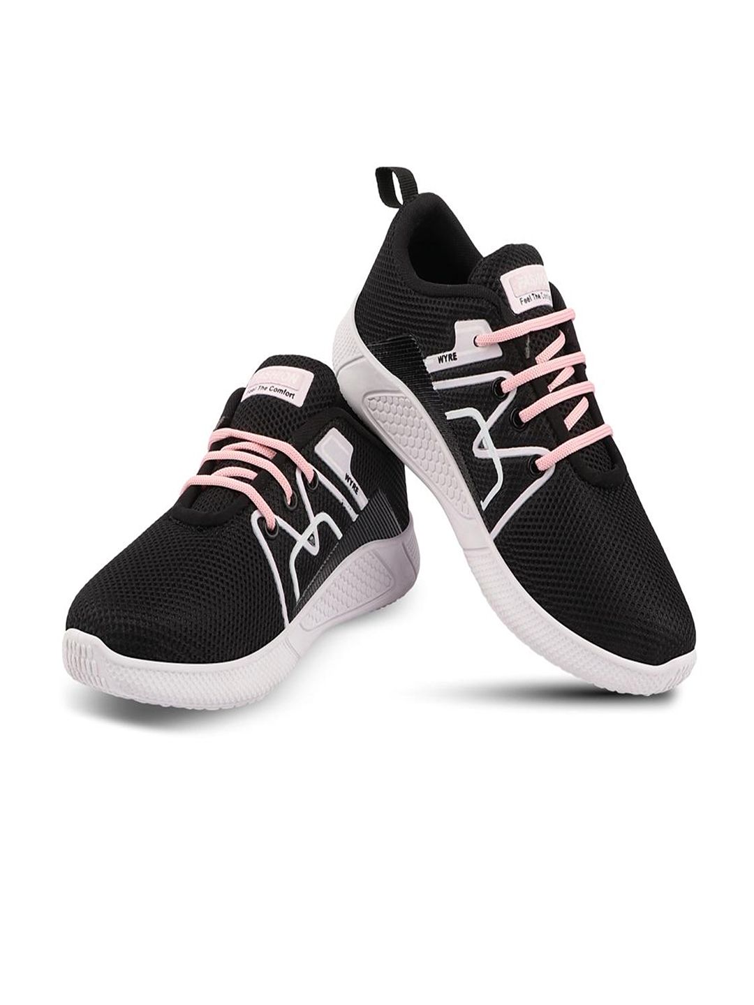 BEONZA Women Black Mesh Running Non-Marking Shoes Price in India