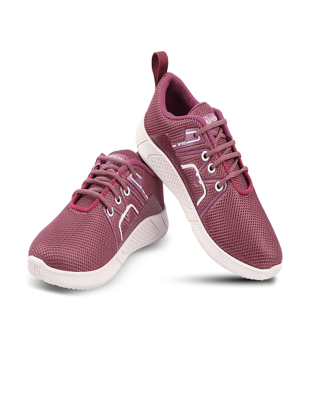 BEONZA Women Purple Mesh Running Non-Marking Shoes Price in India