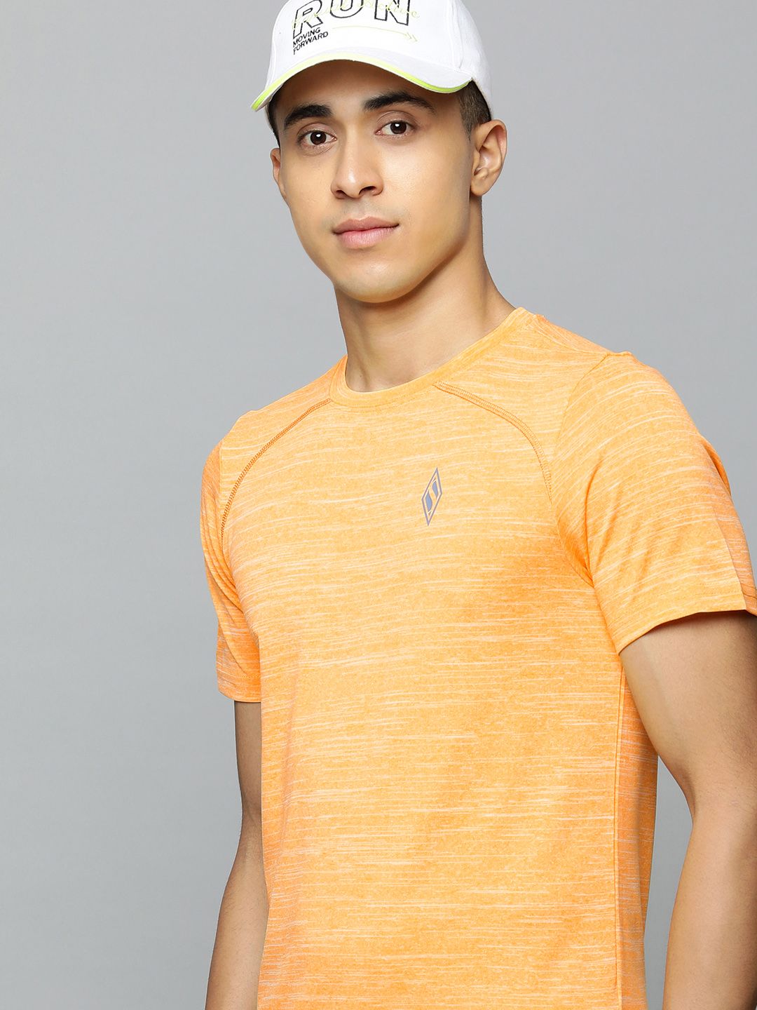 Skechers Men Orange Printed T-shirt