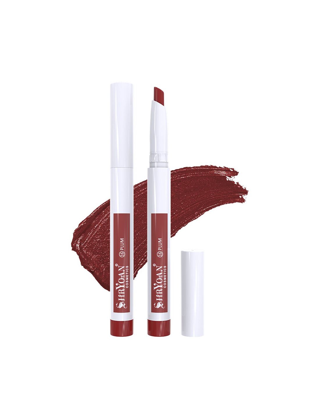 SHRYOAN Non-Transfer 24 Hours Waterproof/Smudge Proof Matte Lipstick - 16 Plum Price in India