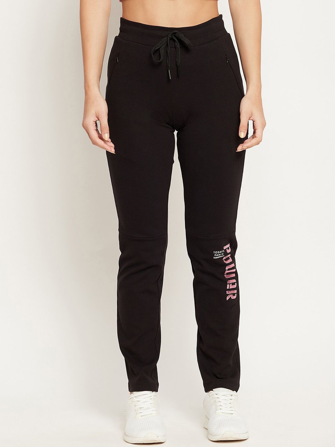 Madame Women Black Solid Track Pants Price in India