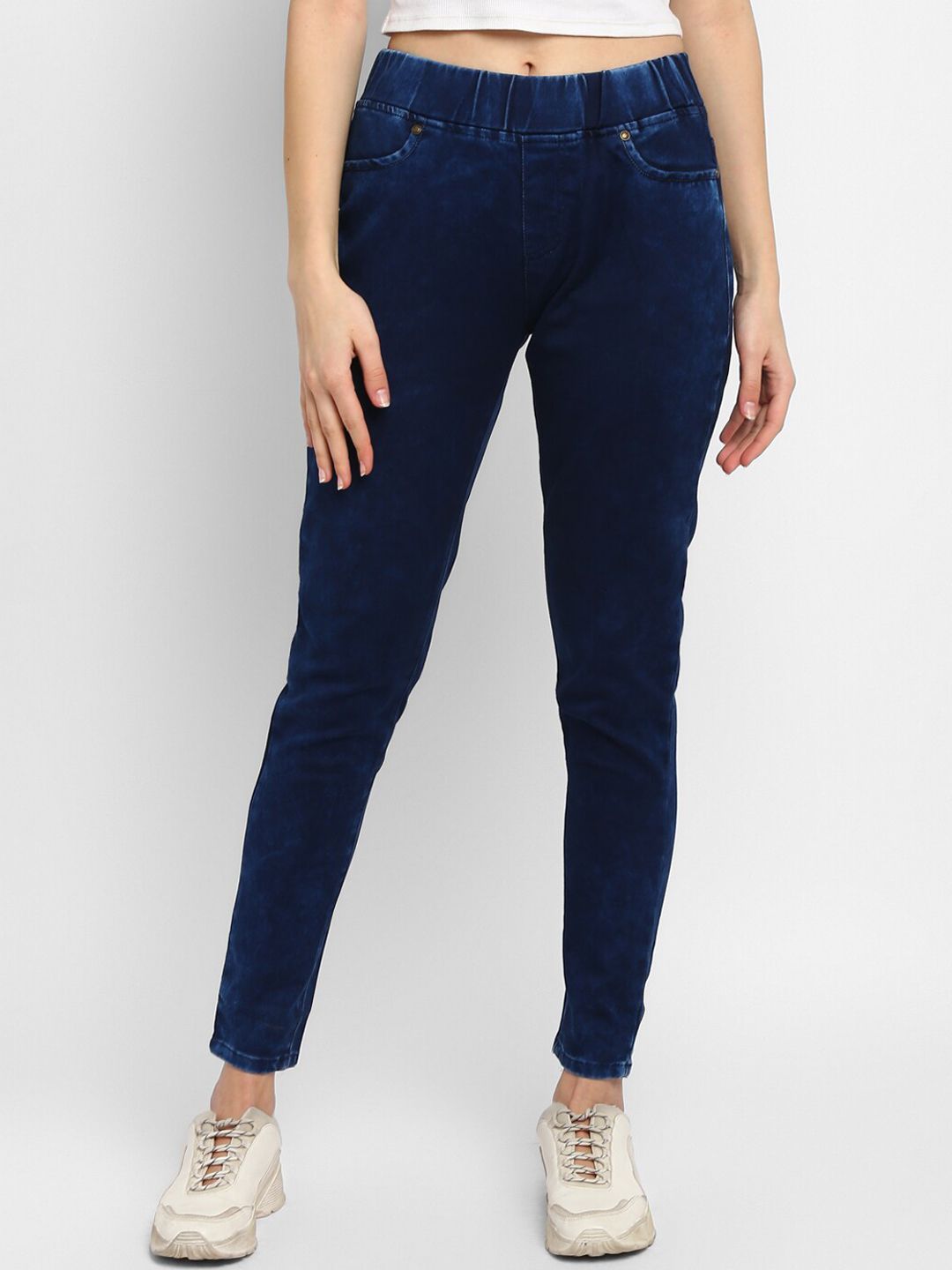 LAMOURE BY RED CHIEF Women Navy Blue Slim Fit Stretchable Jeans Price in India