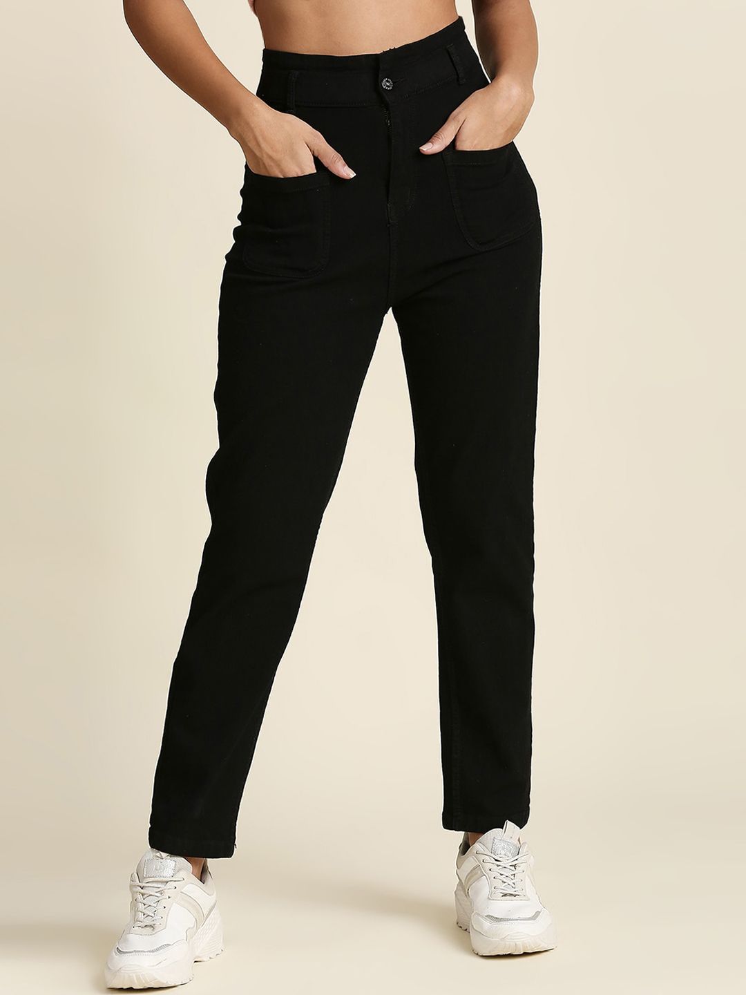 High Star Women Black High-Rise Stretchable Jeans Price in India