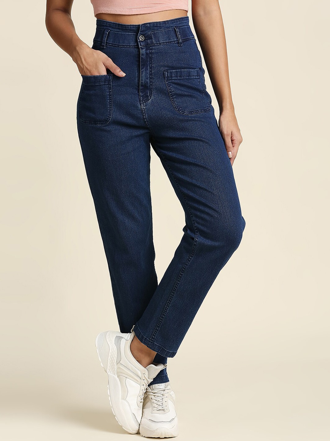 High Star Women Blue High-Rise Stretchable Jeans Price in India