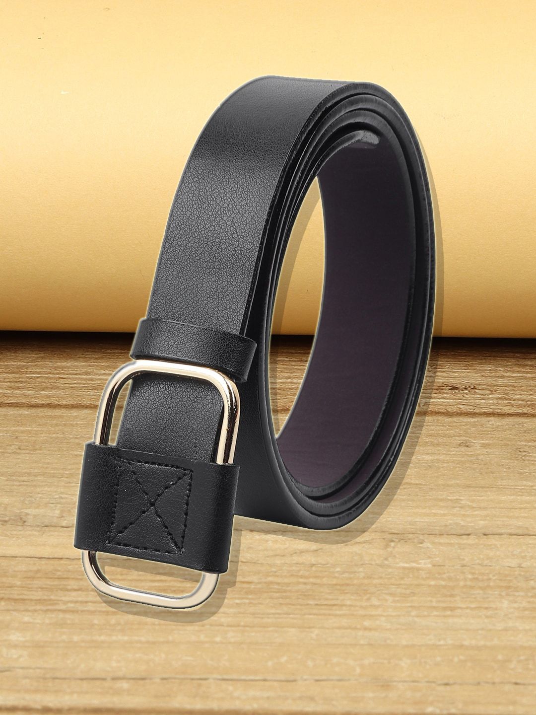 URBAN ALFAMI Women Black Solid PU Belt Price in India