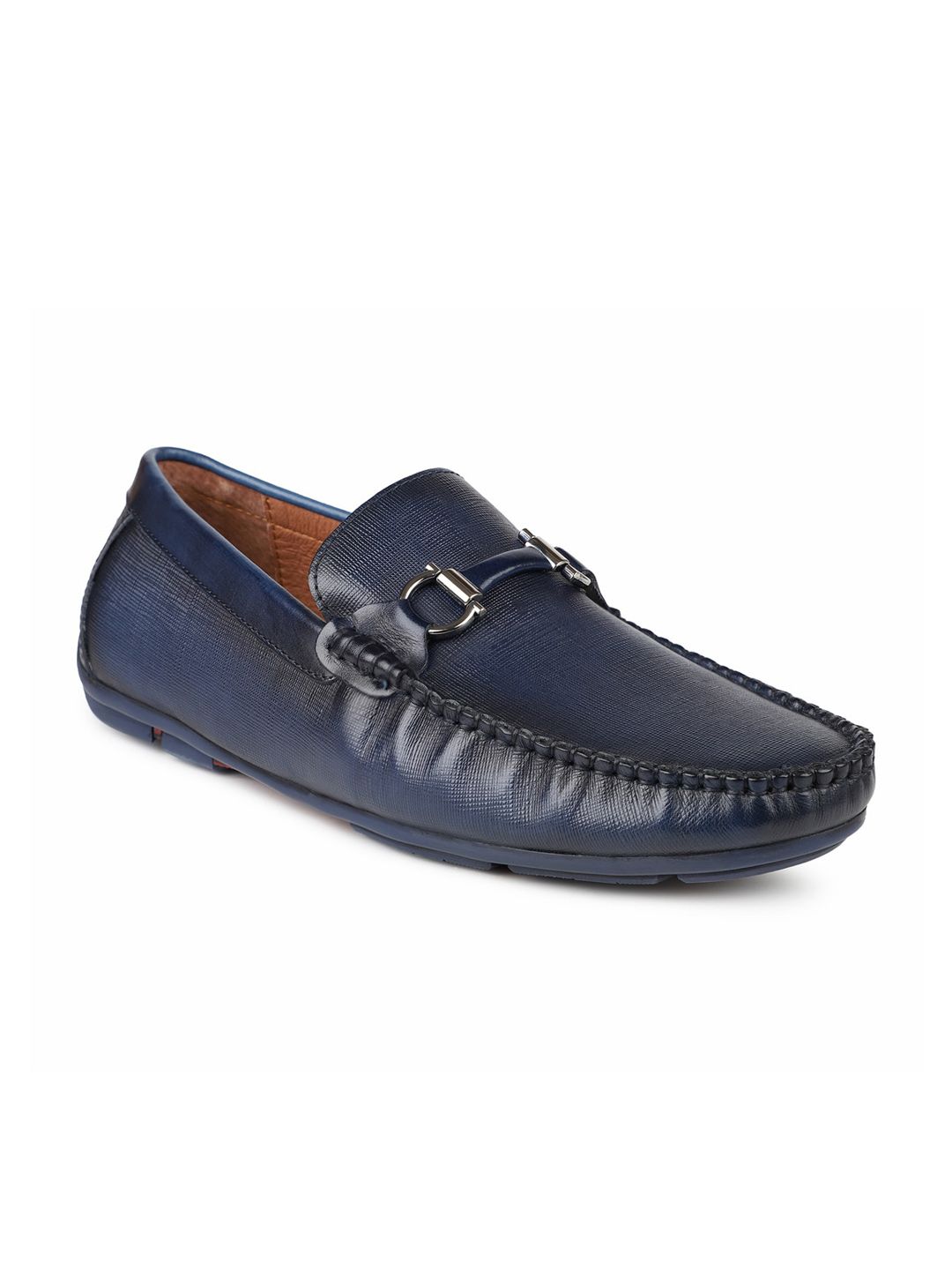 ATESBER by Inc.5 Men Blue Leather Loafers shoes