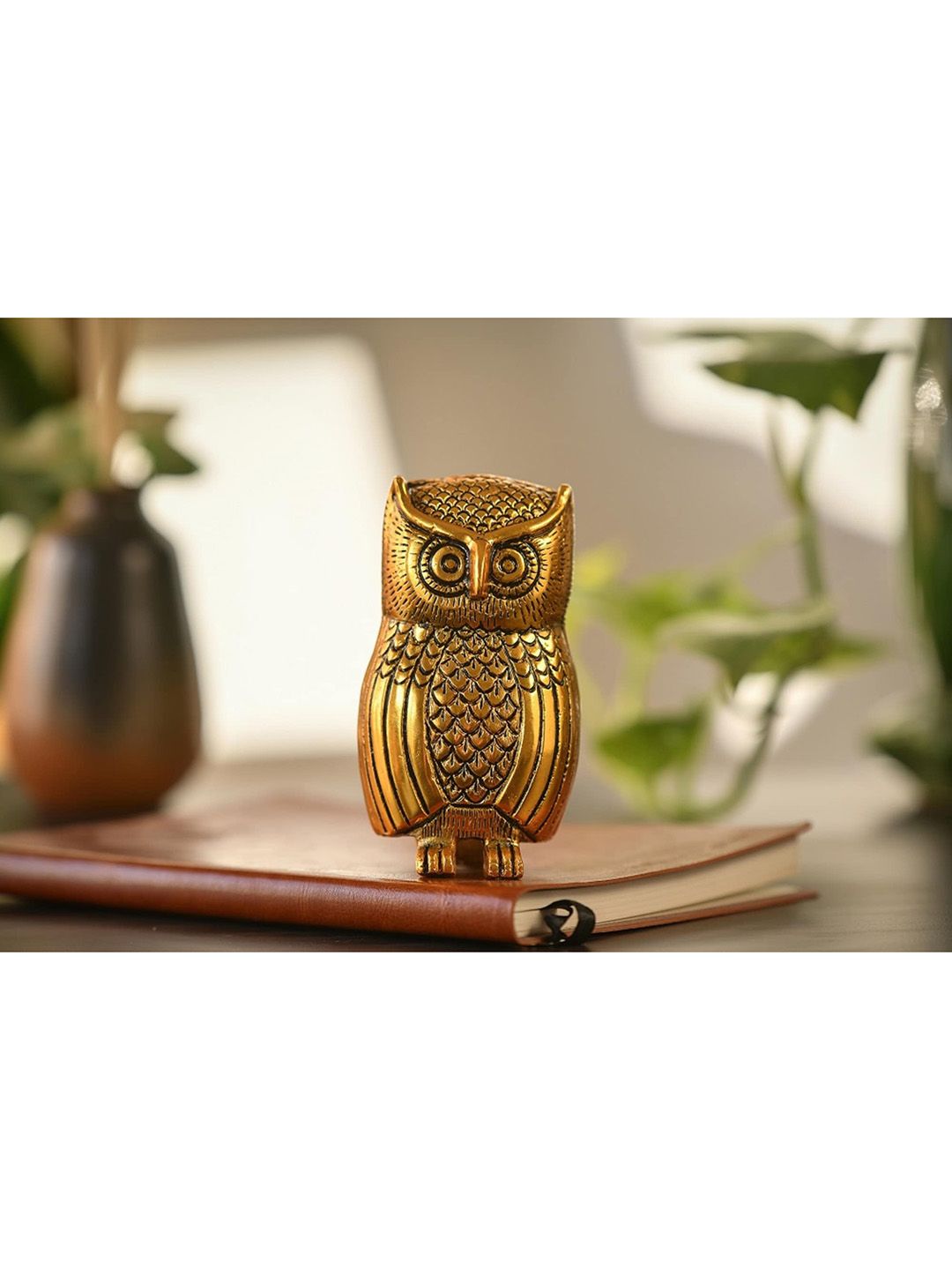 Fashion Bizz  Gold-Toned OwlShowpiece Price in India