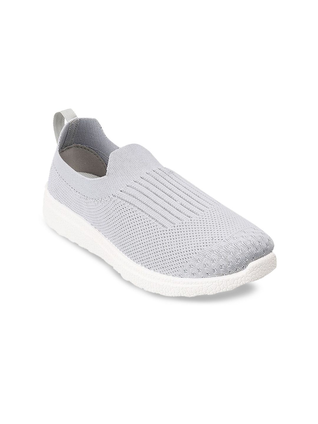 WALKWAY by Metro Women Grey Woven Design Slip-On Sneakers Price in India