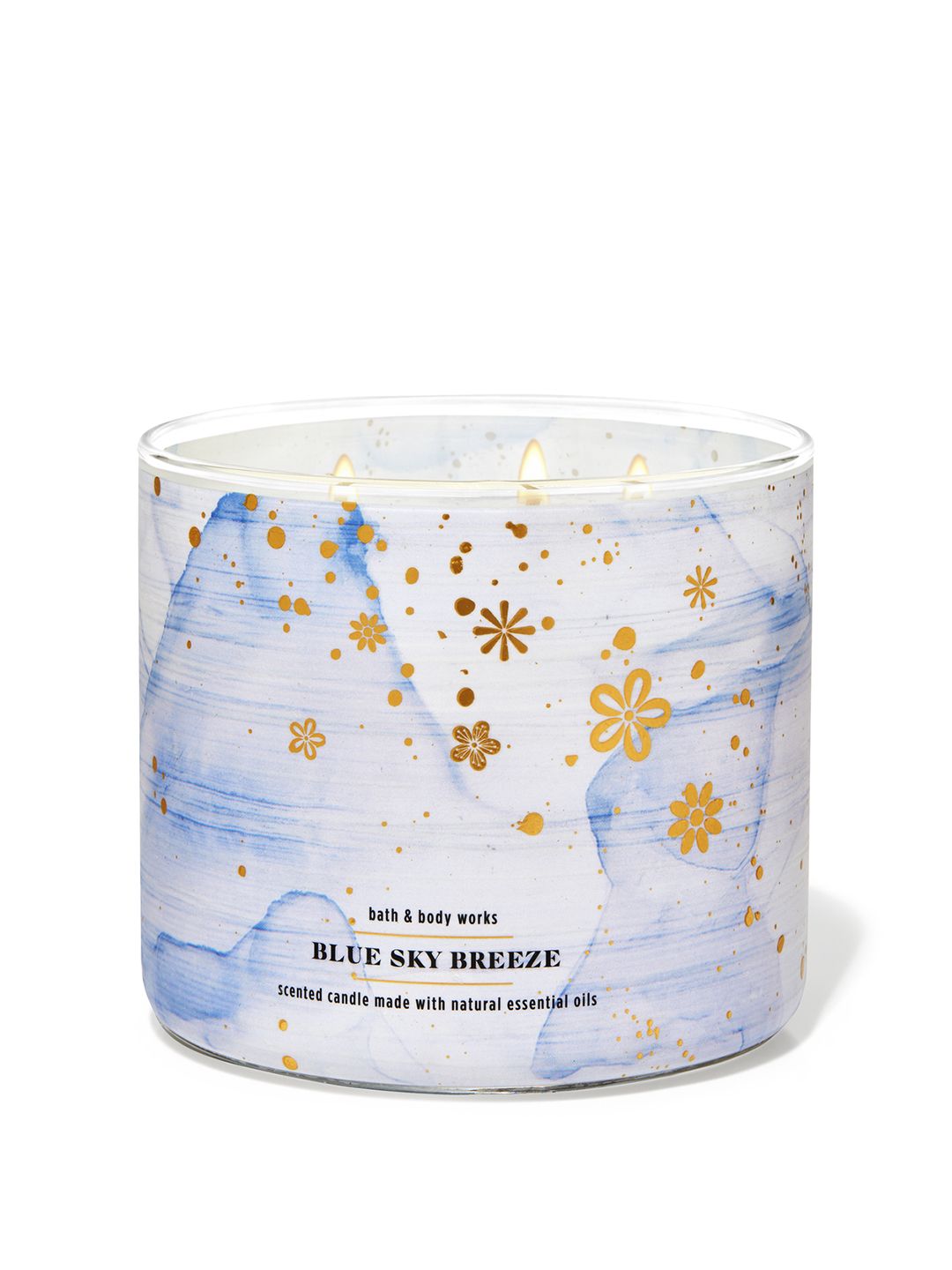 Bath & Body Works Blue Sky Breeze 3-Wick Scented Candle with Essential Oils - 411g Price in India