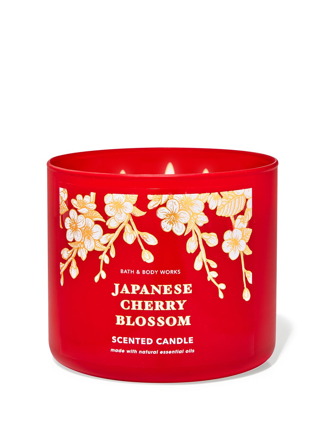 Bath & Body Works Japanese Cherry Blossom 3-Wick Scented Candle with Essential Oils - 411g Price in India