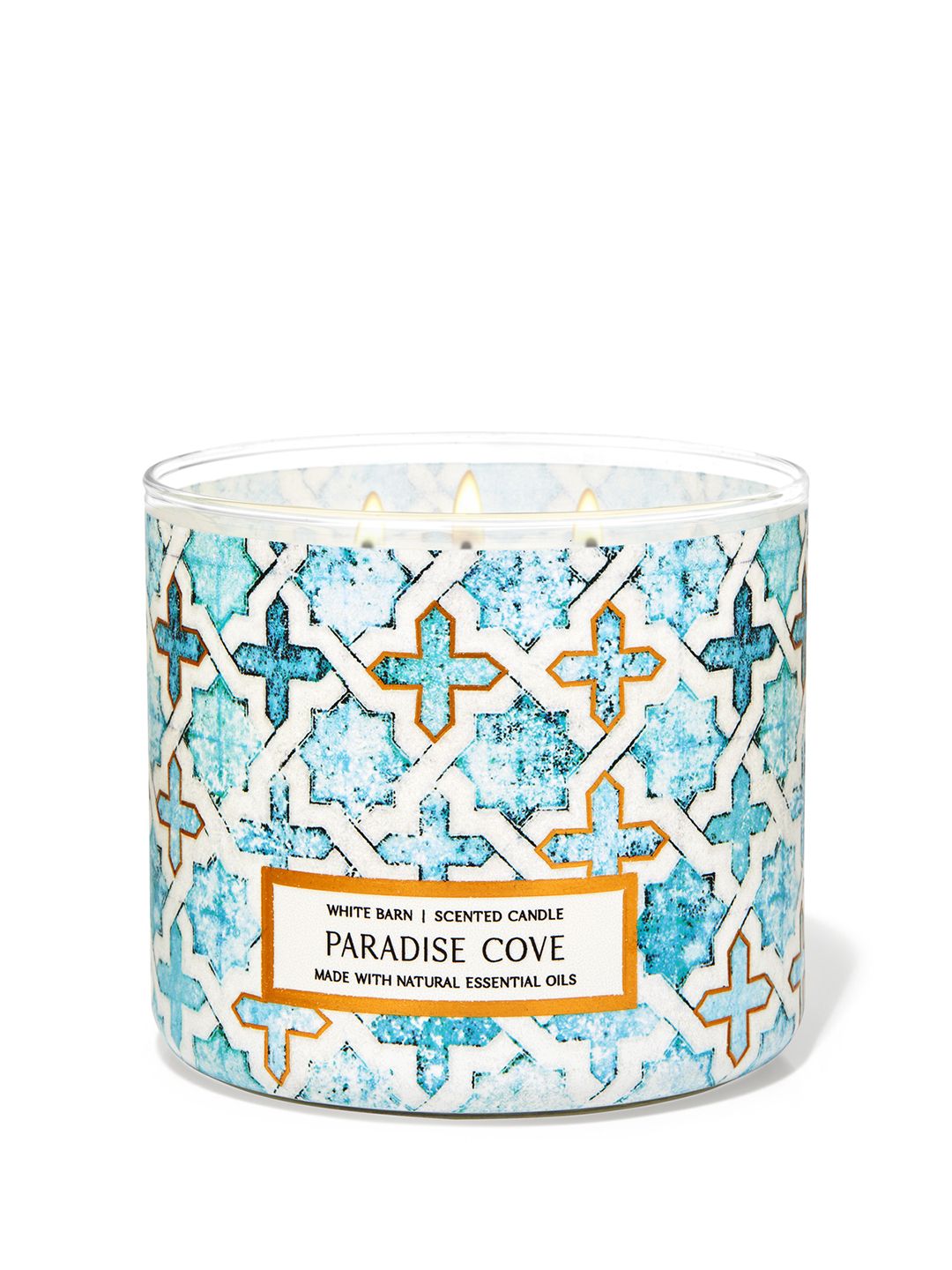 Bath & Body Works White Barn Paradise Cove 3-Wick Scented Candle with Essential Oils- 411g Price in India