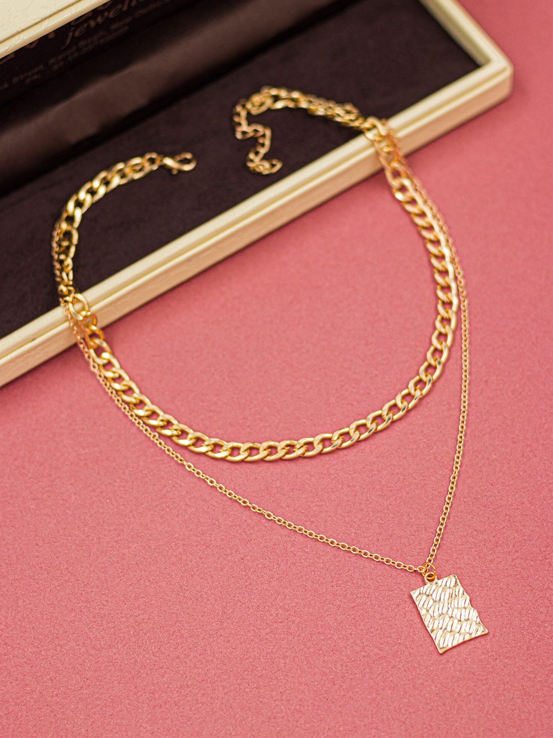 Bellofox Gold-Toned Gold-Plated Necklace Shantel Pendant Price in India