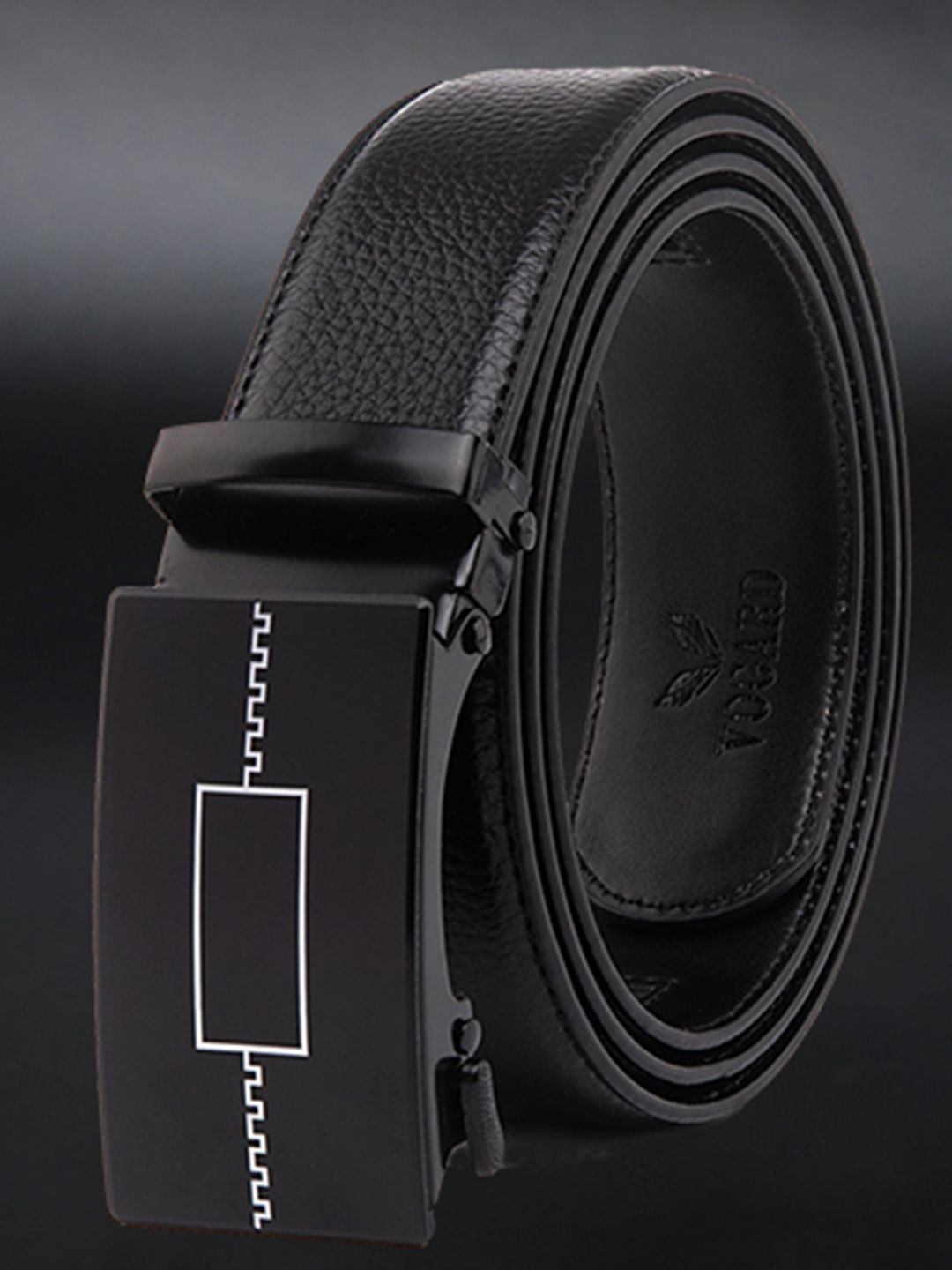 VOGARD Men Black PU Belt