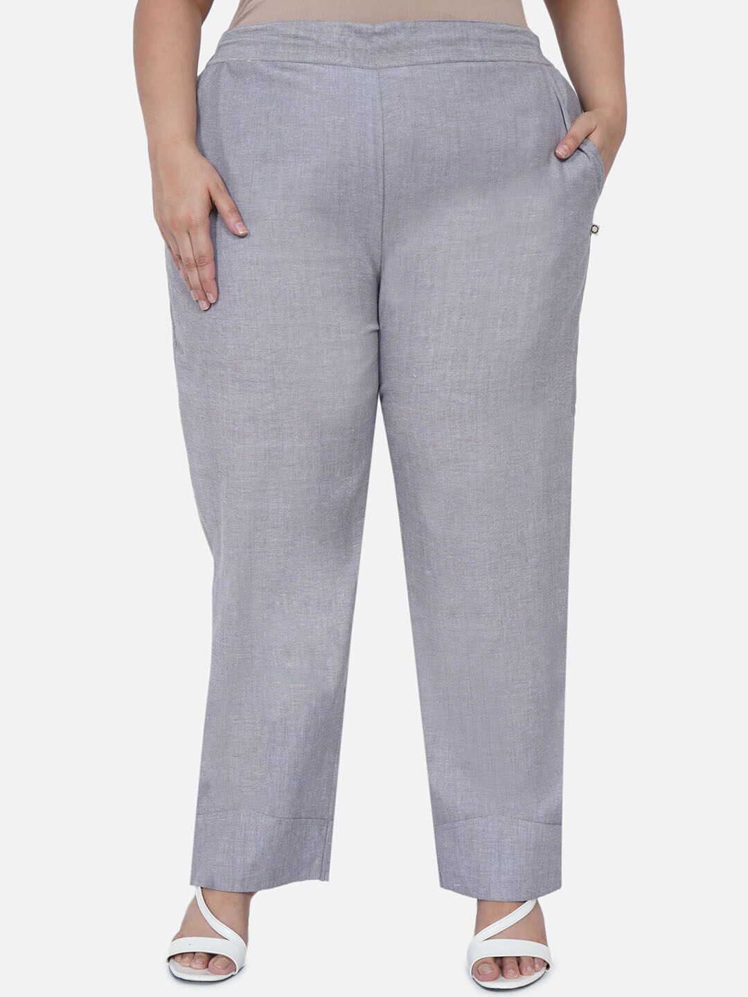 Fabnest Curve Women Grey Relaxed Trousers Price in India