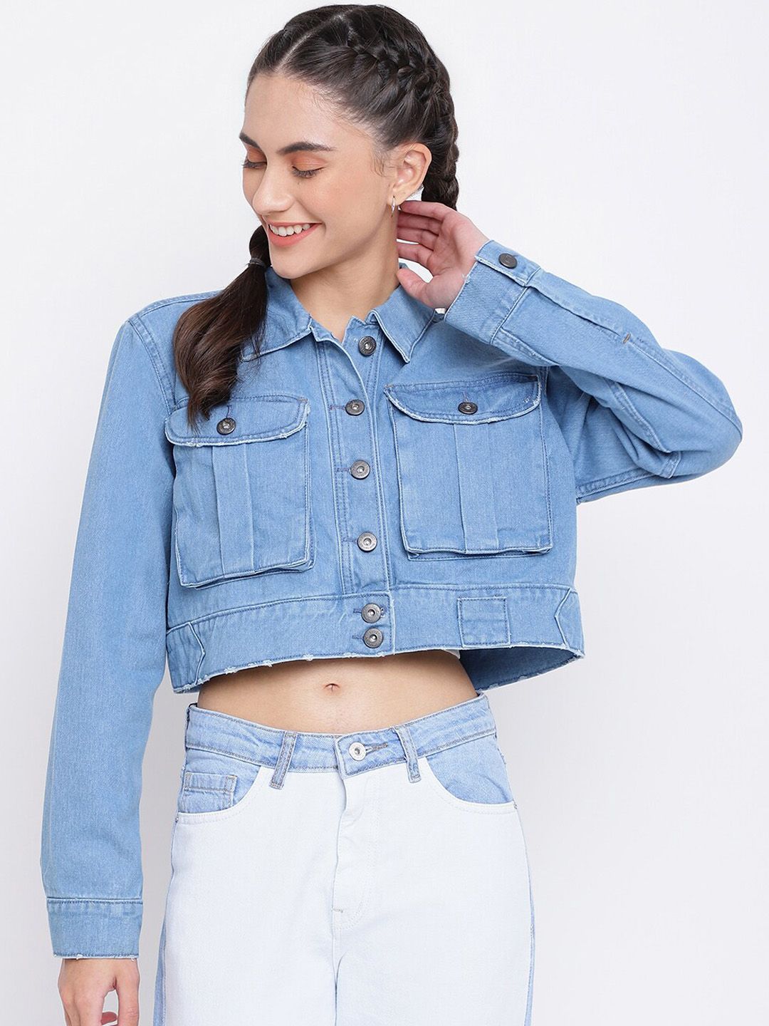 Belliskey women's Blue full sleeve Denim Jacket Price in India