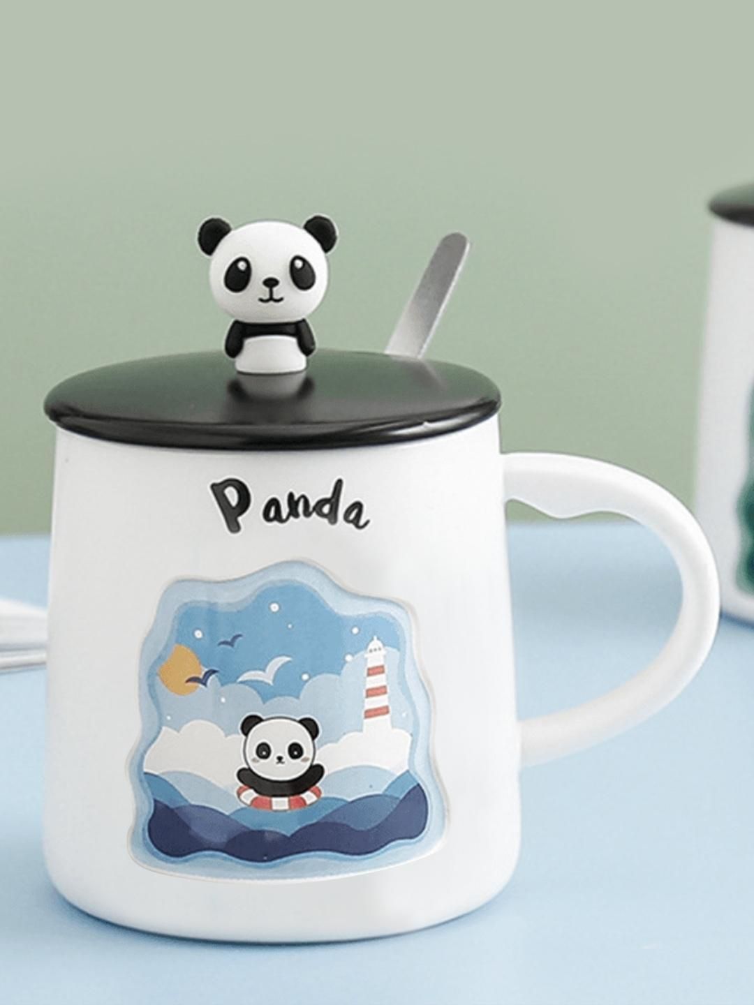 Nestasia White & Grey 3D Panda Ceramic Mug Price in India