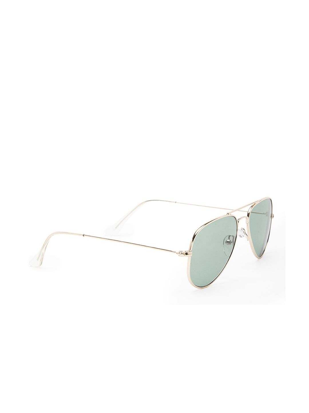 YourSpex Unisex Green Lens & Gold-Toned Aviator Sunglasses with UV Protected Lens