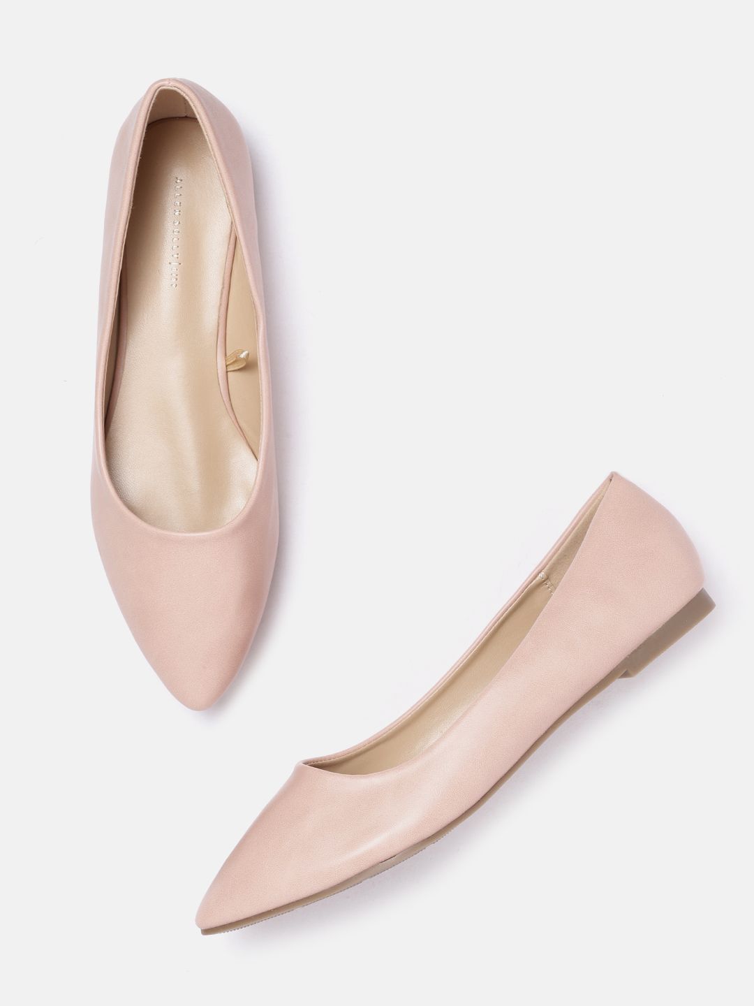 Allen Solly Women Peach-Coloured Solid Ballerinas