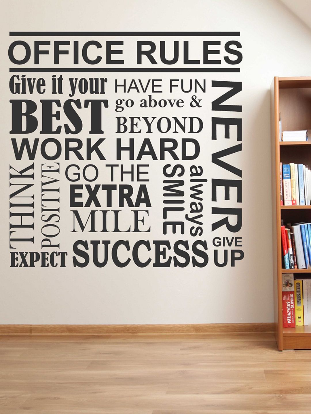 WALLSTICK  Black Office Vinyl Wall Sticker Price in India