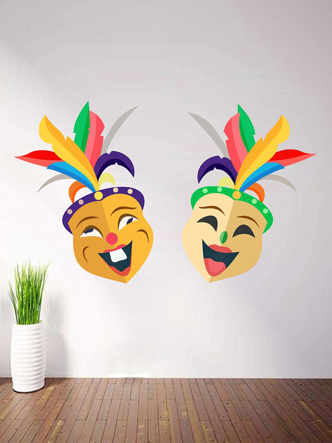 WALLSTICK Brown & Beige Decals and Stickers Price in India