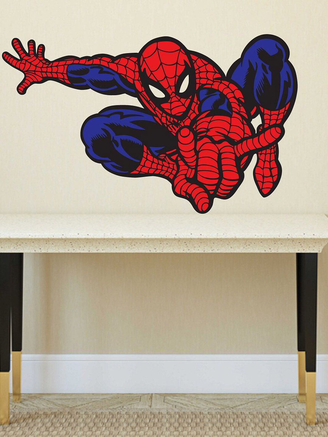 WALLSTICK Red & Blue Printed Spiderman Wallsticker Price in India