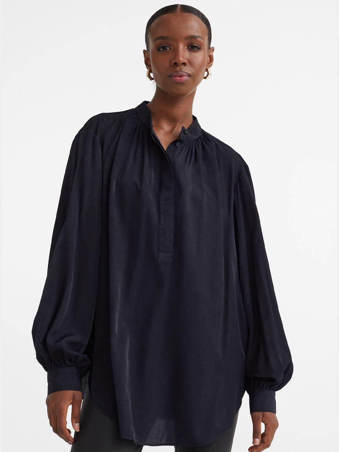 H&M Women Balloon-Sleeved Blouse Price in India