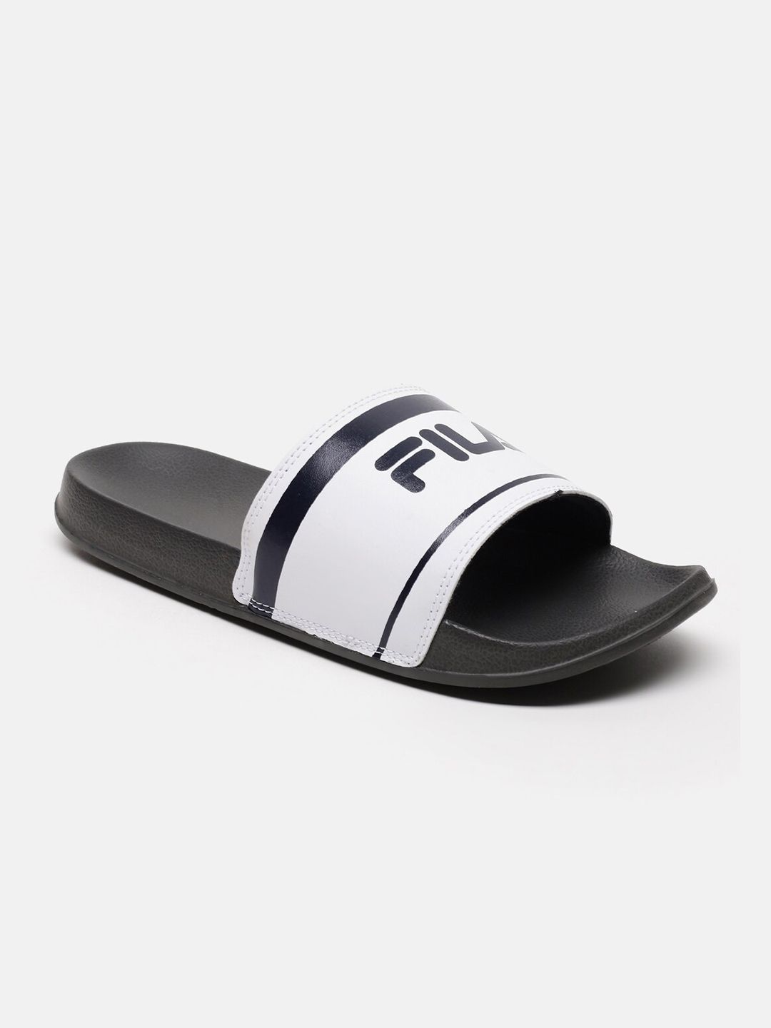 FILA Men Grey White Printed Sliders Price History