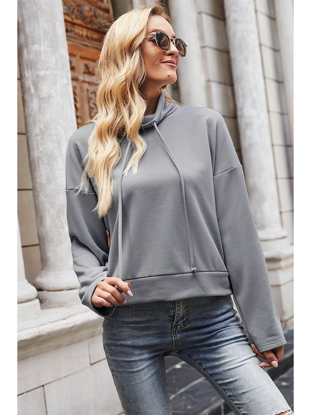 BoStreet Women Grey Sweatshirt Price in India