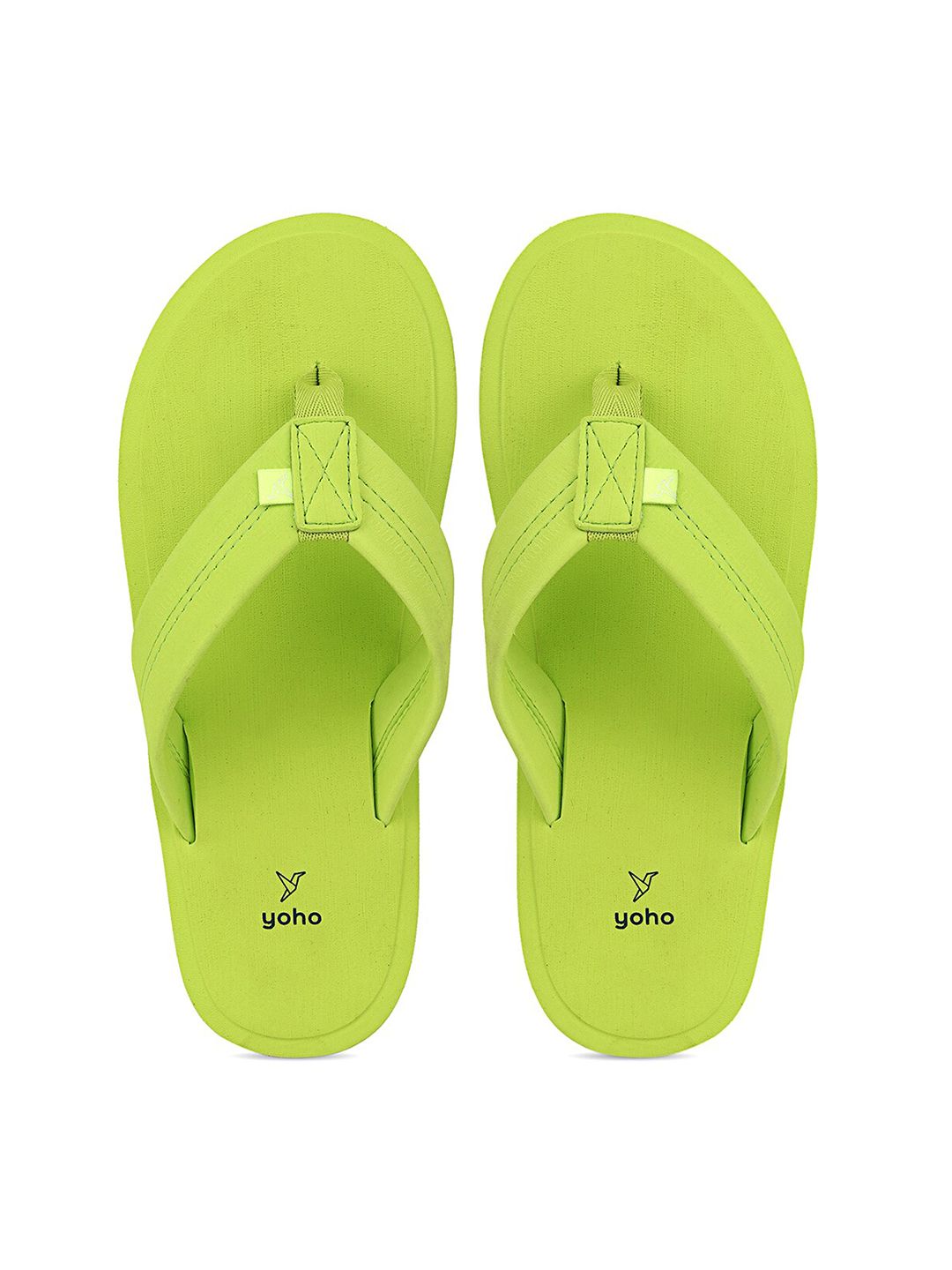 yoho Women Green Rubber Thong Flip-Flops Price in India