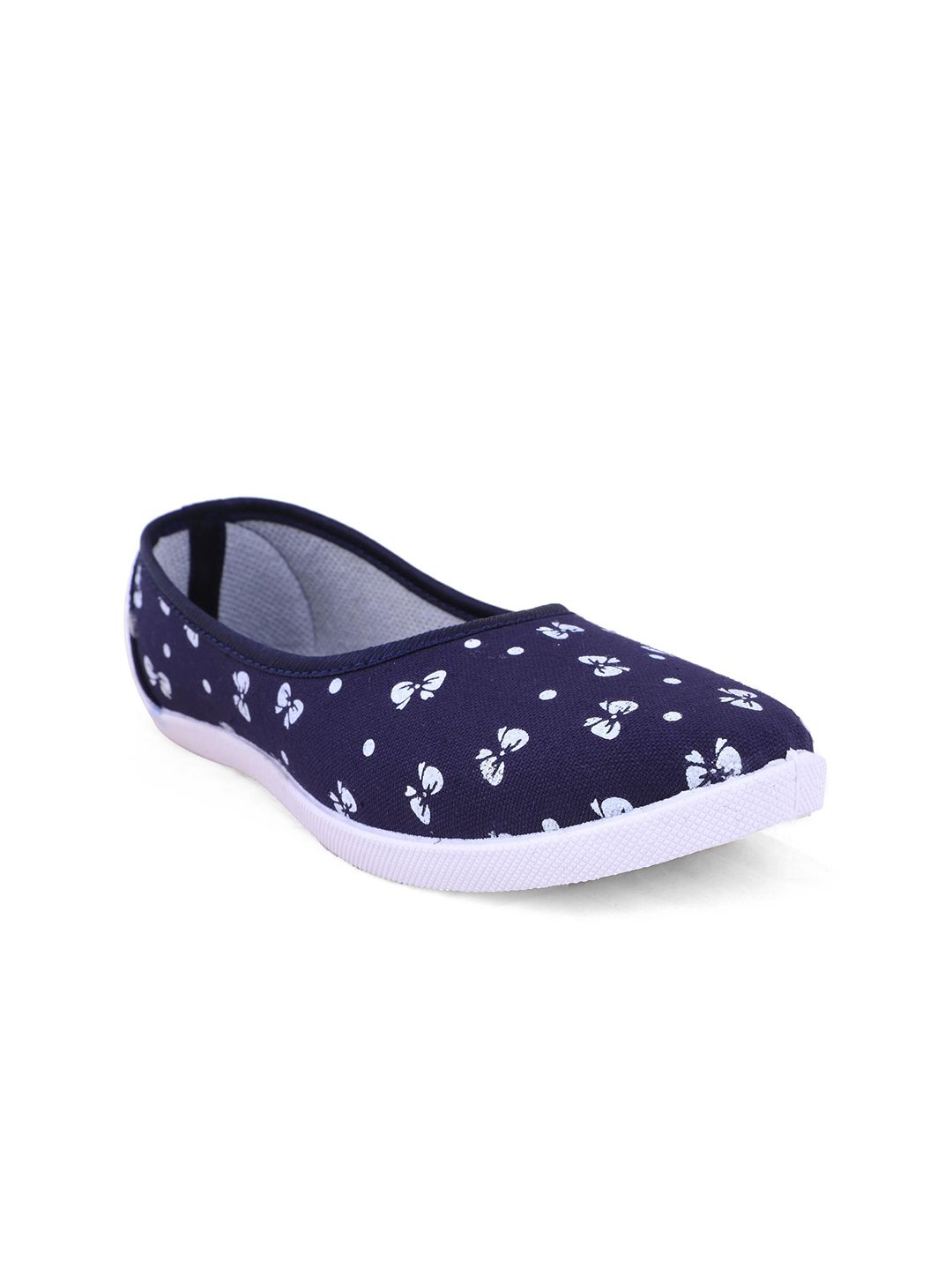 FABBMATE Women Navy Blue Printed Ballerinas Flats