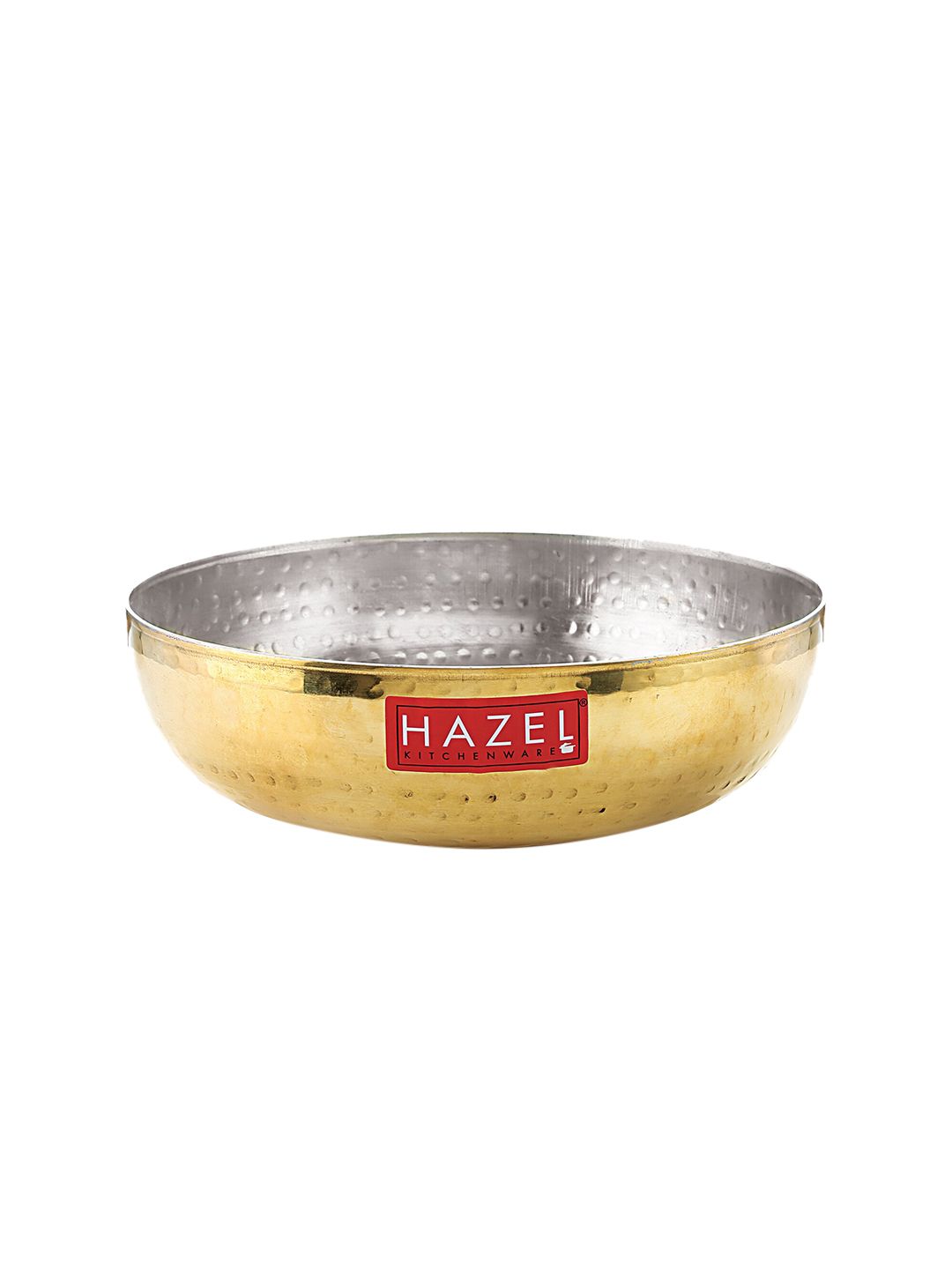 HAZEL Gold-Toned Solid Non-stick Kadhai With Lid Price in India