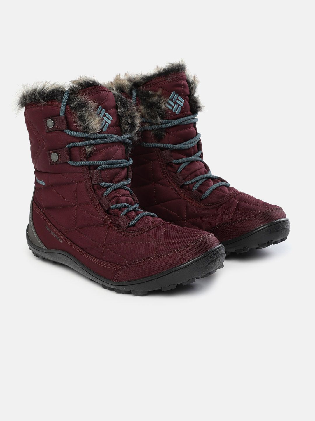 Columbia Women Burgundy Trekking Non-Marking Shoes Price in India