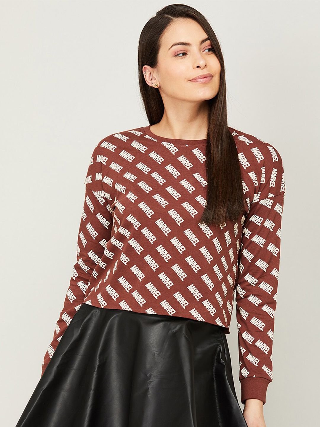 Ginger by Lifestyle Women Brown Sweatshirt Price in India