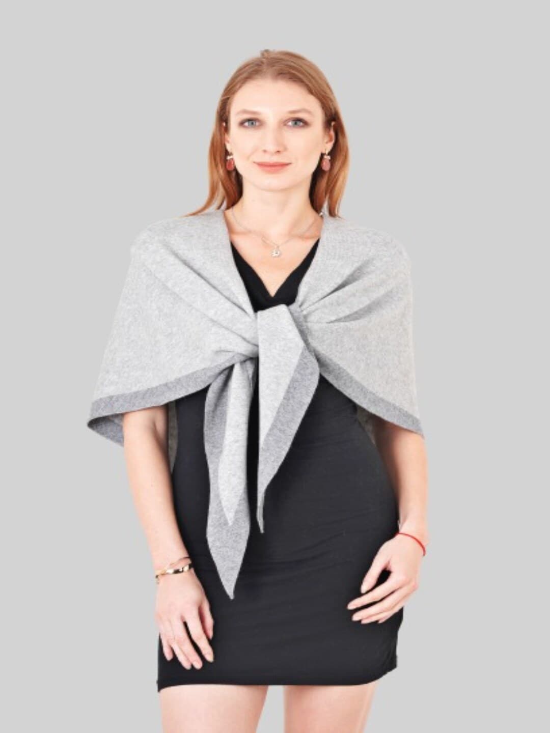 MUFFLY Women White & Grey Stole Price in India